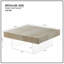 Table basse chic avec motif en faux travertin et pieds en acrylique robustes