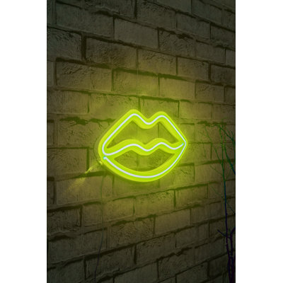 Bande lumineuse néon flexible à DEL, jaune, 14,2 x 7,5 x 0,8 pouces | IP67 imperméable, gabarit en mousse de PVC, 12 V 20,16 W, système de suspension murale intégré | Parfait pour la décoration intérieure, les fêtes et les solutions d'éclairage créatives