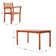 Strayer Stackable Reddish Brown Coastal Wood Dining Set