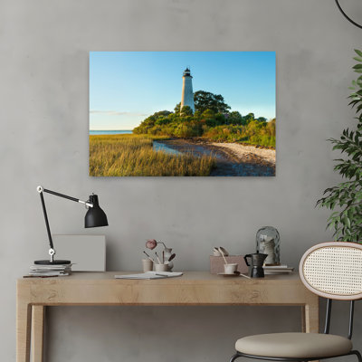 Phare de Saint-Marc sur la côte, refuge faunique national de Saint-Marc, Floride, États-Unis, architecture contemporaine abstraite, art du paysage