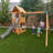Castlewood Wooden Swing Set, Grey Slide-122659966