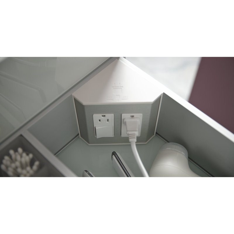 Curated Cartesian 31" Double Bathroom Vanity Set, 25" Width, White, Stone Gray