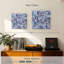 Patchwork géométrique bleu Avery-109394285