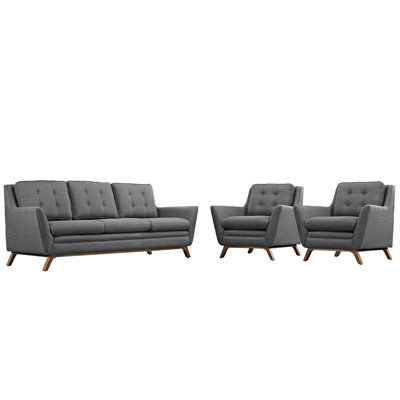 Ensemble de salon en tissu 3 pièces Modway Beguile