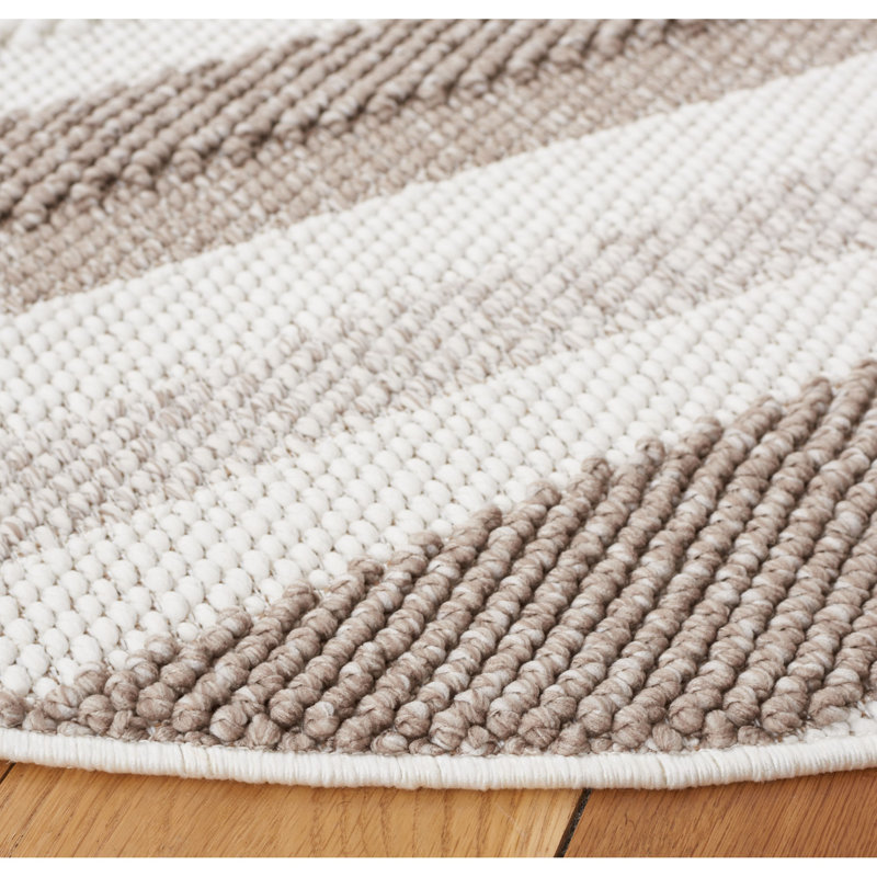 Lotus Geometric Indoor/Outdoor Rug, Round 6'7"