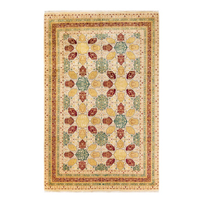 Hayner One-of-a-Kind 6' 1" X 9' 4" 2000s Wool Area Rug in Ivory