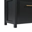 Arbre d'entrée 4-en-1 Roomfitter Mudroom avec banc de rangement, portemanteau polyvalent avec 6 crochets dorés et plusieurs sections de rangement, noir-1739875042