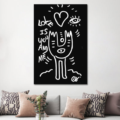 Love Is You And Me 1 Piece Wrapped Canvas Wall Art
