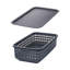 Petit panier fourre-tout en plastique Like-it avec couvercle pour garde-robe et garde-manger-800146580-800146582