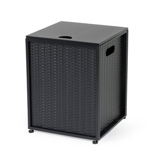 Couvercle de réservoir de propane YSVIGI avec surface en rotin tissé, enceinte de bouteille de gaz extérieure décorative, ajustement universel pour les réservoirs de 20 lb, accessoire de mobilier de patio résistant aux intempéries pour le jardin et