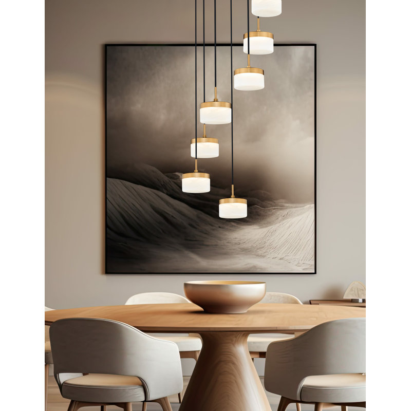 Lustre moderne doré 7 lumières, Or moderne