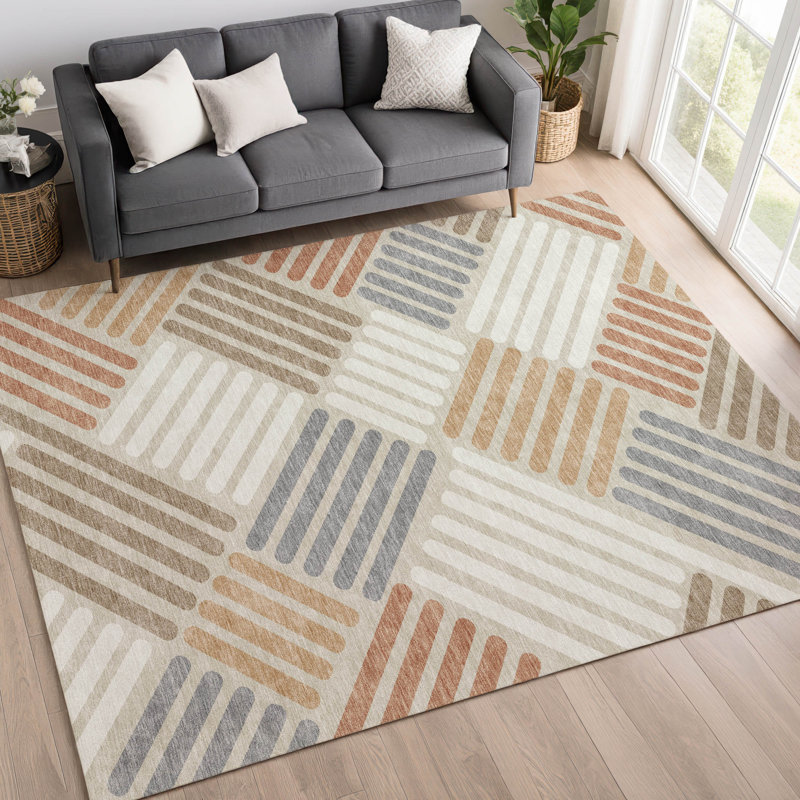Machine Washable Indoor/Outdoor Chantille ACN2339 Geometric Rug, Rectangle 9' x 12'