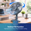 GEEPAS 9" Table Fan | Electric Portable Worktop Desk Fan with 2 Speeds 3 Blades, Adjustable Tilt Wide Angled Oscillation | Powerful Low Noise Airflow for Home Office | 1 Year Warranty, 22W-99184852