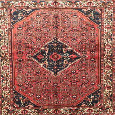 Tapis rouge/bleu traditionnel Atropos