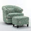 Ensemble de fauteuil pivotant avec repose-pieds-1255226861