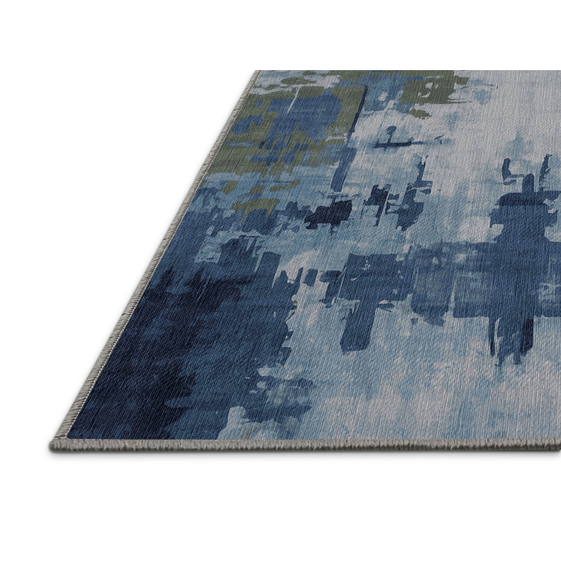 Tapis gris lavable à la machine, Rectangle 8 pi x 12 pi
