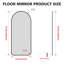 Aluminium Arch Floor Mirror