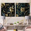 Essonnes - Ensemble de 2 collages carrés botaniques abstraits-101858427-101858425