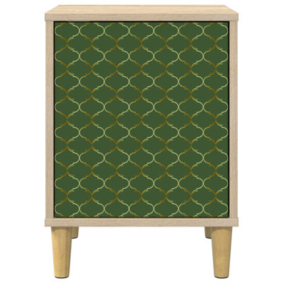 36cm W Engineered Wood Bedside Table
