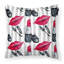  Coussin extérieur rouge à lèvres et rayures-48710891