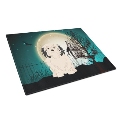 Planche à découper en verre trésors petit chien lion caroline Scary Halloween
