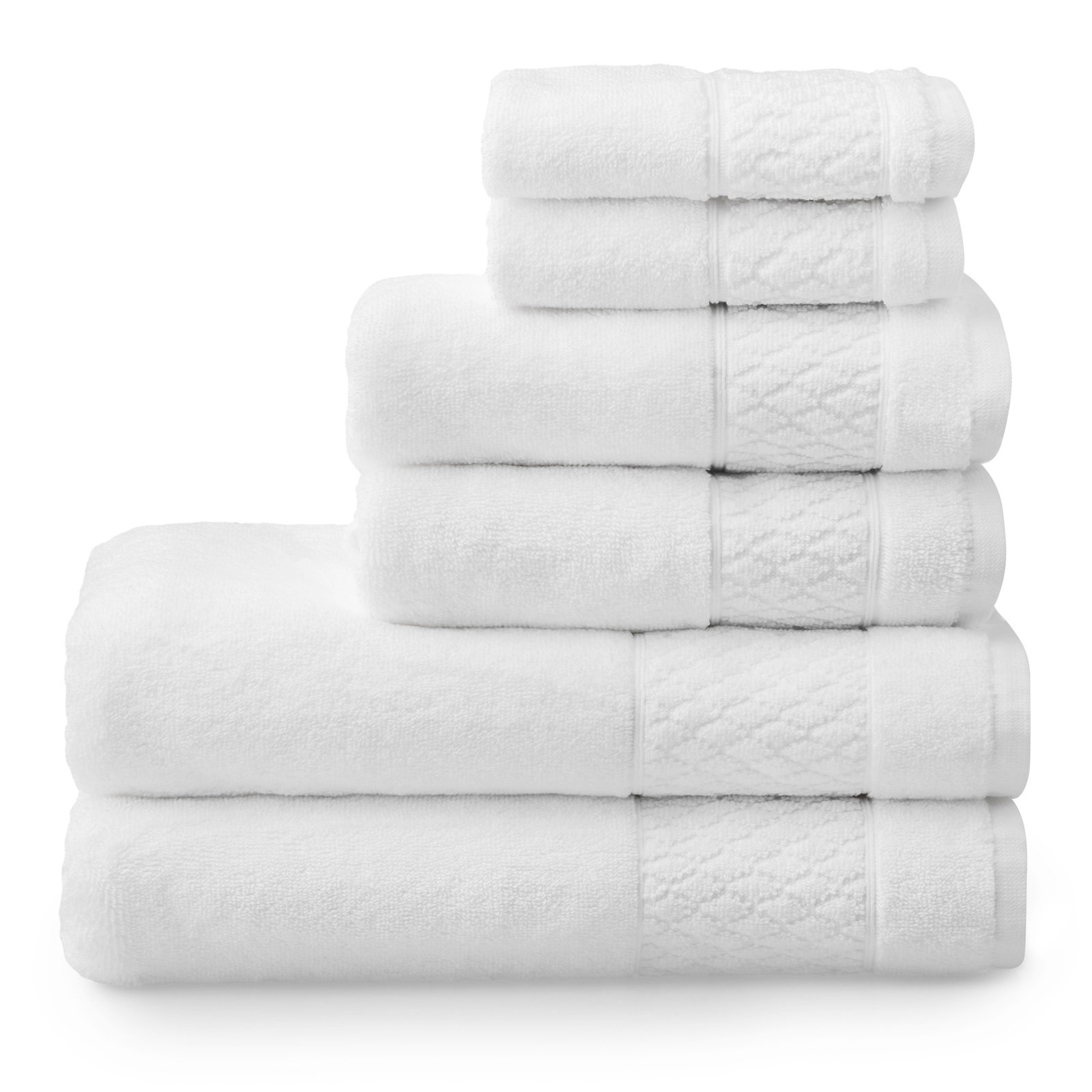 Annaleice 100% Cotton Towel Set, White