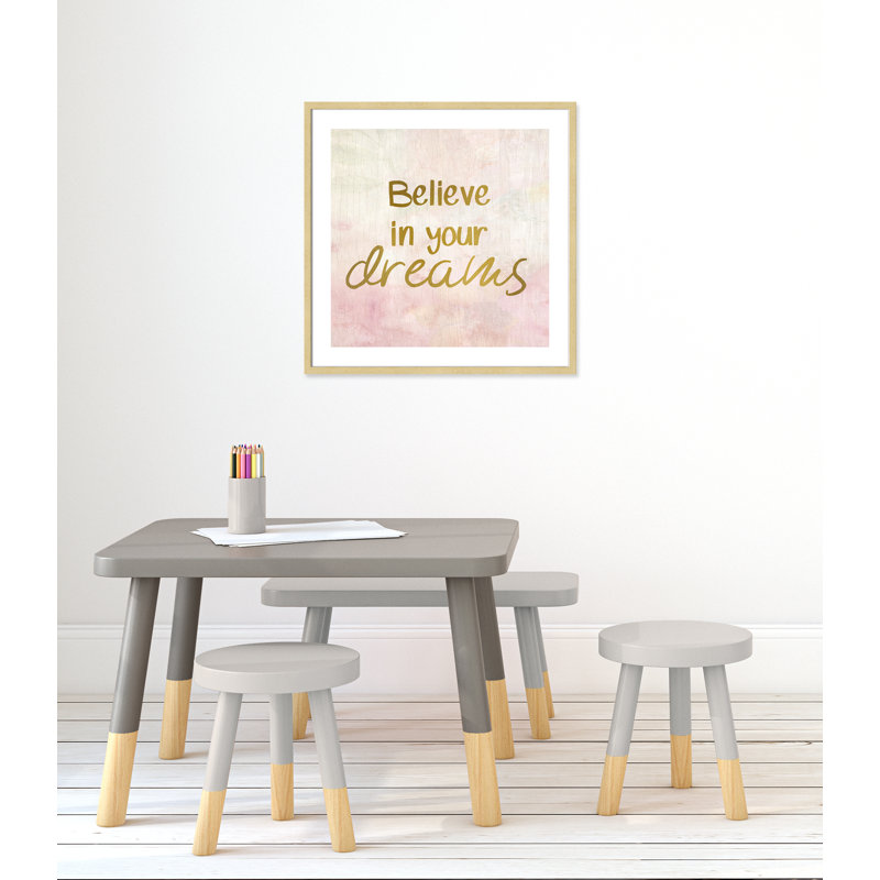 Rêves de licorne 2, H 26,5 po x l 26,5 po x P 1,19 po, Cadre boîte champagne