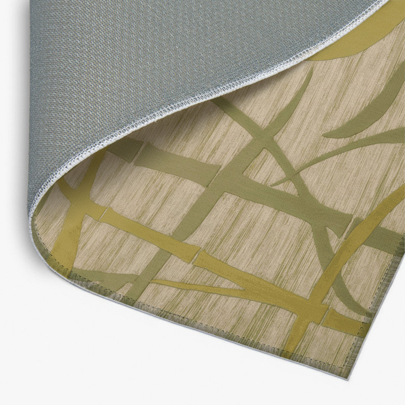 Tapis brun abstrait intérieur et extérieur, Rectangulaire 8 pi x 10 pi