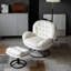 Bonhomme Velvet Swivel Lounge Chair With Footstool