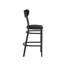 Tabouret de bar en métal avec siège en vinyle et dossier Boomerang Souci