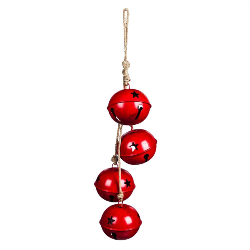 Cloche de carillon surdimensionnée jingle Believe, Rouge