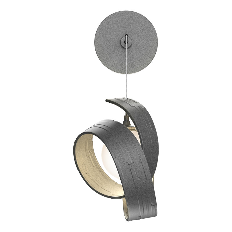 Riza Aluminum Armed Sconce, Natural Iron