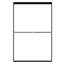 Eurolite l 48 po x H 70,5 po Porte de douche coulissante sans cadre de couleur noir mat avec verre transparent épais de 3/8 po (10 mm)-50217758