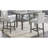 Selena 5-Piece 60" Rectangular Gray Faux Marble Counter Height Dining Set With Storage Shelf & Light Gray Upholstered Chairs-1776921894-1776921893