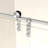 44-48" x 76" H Frameless Sliding  Shower Door, 5/16" (8mm) Clear Tempered Glass, Stainless Steel Frame,Brushed Nickel