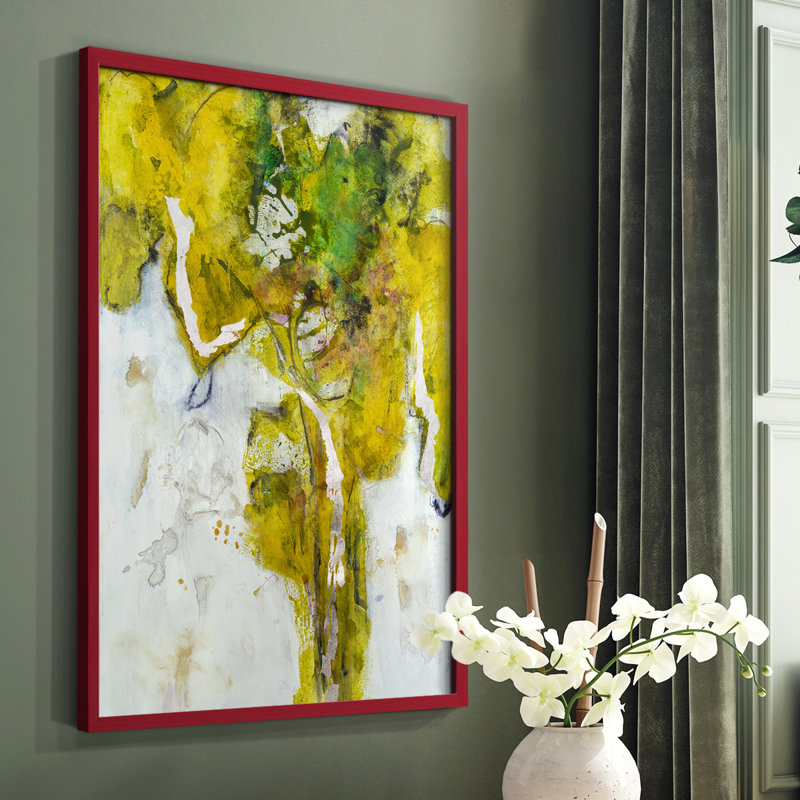 Golden Foliage I, reproduction encadrée - bois massif, Rouge, H 10 po x l 8 po