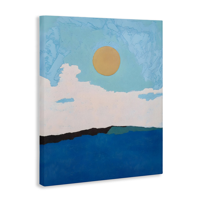 Simple toile vue du ciel bleu, design par Walker Noble, H 20 po x l 16 po