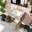 Meuble-lavabo flottant moderne avec lavabo, rangement en contreplaqué de 24 pouces pour la maison