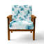 Chaise rembourrée Abstract - Fauteuil bleu lagon doux-352614524