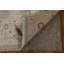 Tapis floral bleu / orange en laine noué à la main 5 pi 9 po x 9 pi 1 po Floral