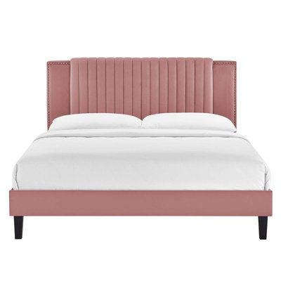 Modway Zahra Channel Tufted Performance Velvet Platform Bed