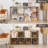 Cube Storage Bins, Cube Storage Organizer With Handles, Foldable Storage Cubes, Cubby Bins, Wood Print Storage Bins, Fit Cube Storage Unit, Rustic Brown, 13 Inch 6-Pack
