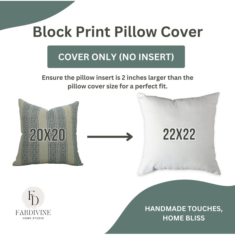 Housse de coussin en coton Floral, H 14 po x l 14 po