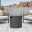 Aegean 24" Round Steel Propane Fire Pit Table with Hidden Tank Storage by Real Flame-737757492