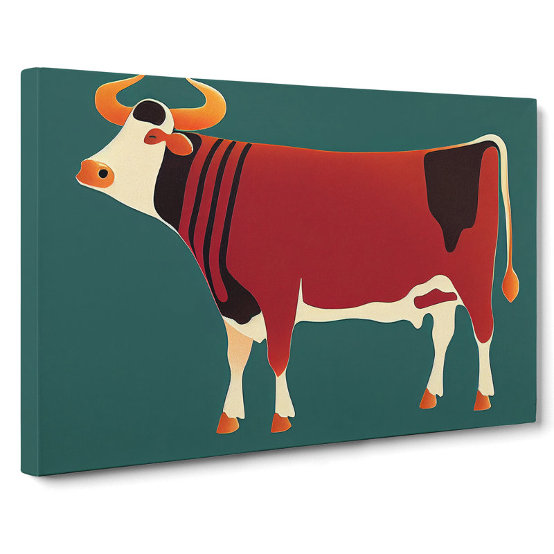 Lovely Cow Abstract - Wrapped Canvas, 40cm H x 60cm W x 3cm D