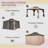 Aluminum Patio Gazebo Permanent Double Polycarbonate Roof Canopy-90289469-87703190