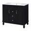 Meuble-lavabo 36 po avec lavabo supérieur, armoire de rangement moderne avec 2 portes à fermeture douce et 2 tiroirs, meuble-lavabo simple-1358197788