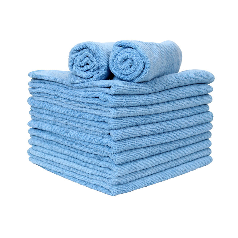 Ensemble de 12 essuie-mains en microfibre Mikmat Smart Choice 300 GSM 16 x 27, Bleu