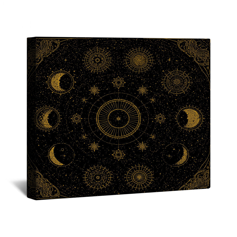 Toile tendue sur châssis Celestial Moon Phases, 16 po x 20 po