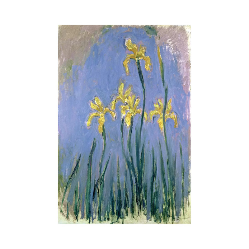 The Yellow Irises, C.1918-25 by Claude Monet - Wrapped Canvas Painting, 30.48cm H x 20.32cm W x 1.91cm D